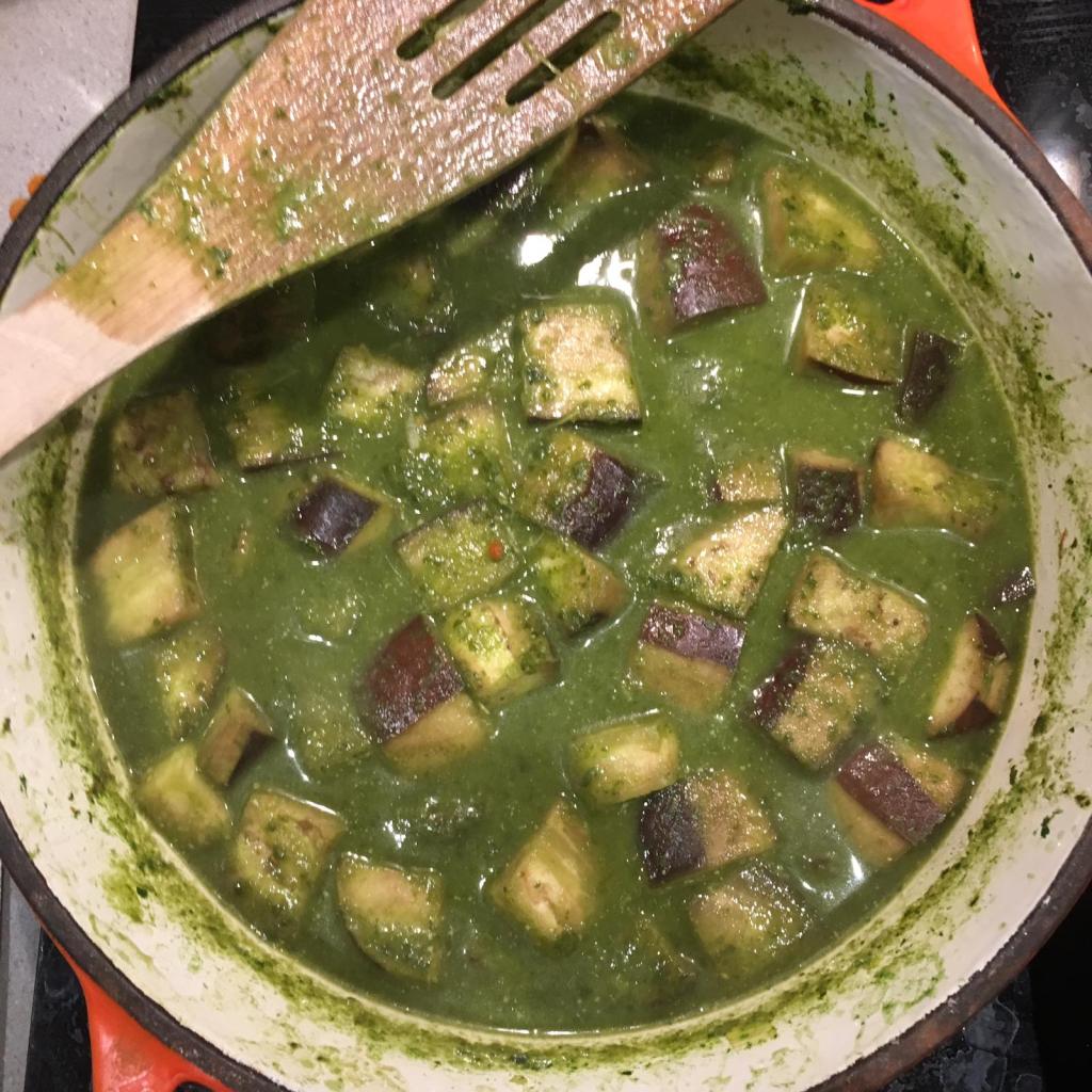 Amazingly Healthy Greens, Aubergine & Chickpea Soup | Vegan Friendly